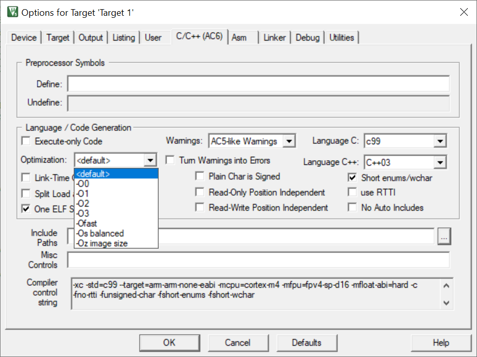 remove the optimization
